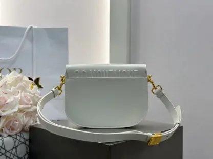 Replica Dior Medium Dior Bobby Bag White Latte Box Calfskin #3486 - Image 15