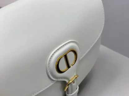 Replica Dior Medium Dior Bobby Bag White Latte Box Calfskin #3486 - Image 2