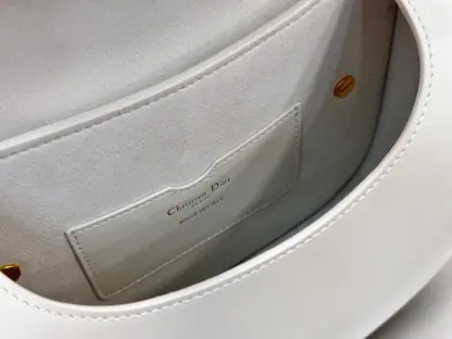 Replica Dior Medium Dior Bobby Bag White Latte Box Calfskin #3486 - Image 4