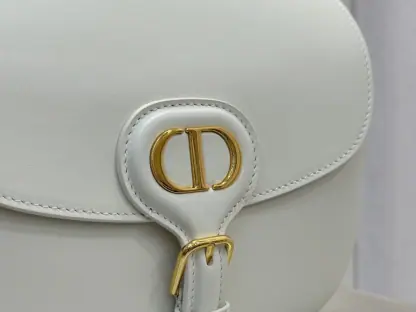Replica Dior Medium Dior Bobby Bag White Latte Box Calfskin #3486 - Image 7
