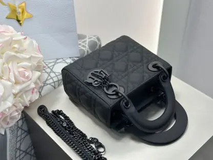 Replica Mini Lady Dior Bag Black Ultramatte Cannage Calfskin #3479 - Image 10