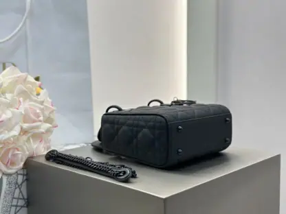 Replica Mini Lady Dior Bag Black Ultramatte Cannage Calfskin #3479 - Image 12