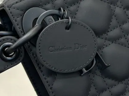 Replica Mini Lady Dior Bag Black Ultramatte Cannage Calfskin #3479 - Image 5
