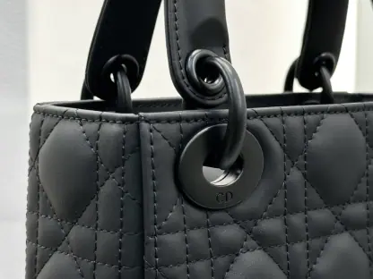 Replica Mini Lady Dior Bag Black Ultramatte Cannage Calfskin #3479 - Image 6