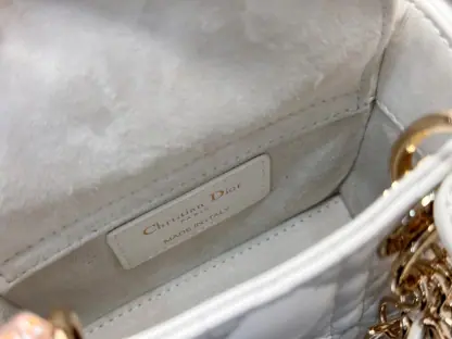 Replica Dior Lady Dior Micro Bag Latte Cannage Lambskin #3489 - Image 10