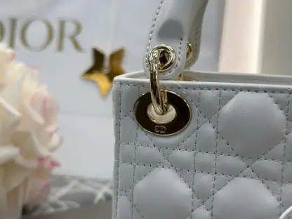 Replica Dior Lady Dior Micro Bag Latte Cannage Lambskin #3489 - Image 12