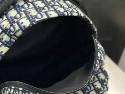 Replica Dior DiorTravel Backpack Blue Dior Oblique Jacquard #3491 - Image 4