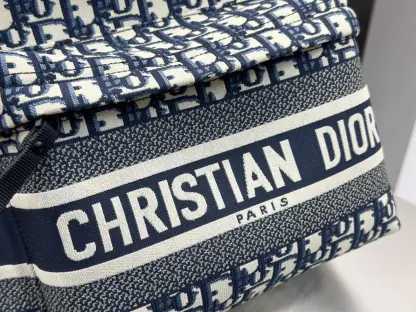 Replica Dior DiorTravel Backpack Blue Dior Oblique Jacquard #3491 - Image 5
