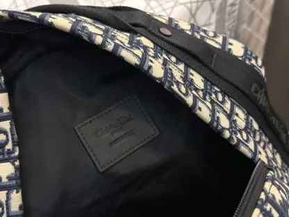 Replica Dior DiorTravel Backpack Blue Dior Oblique Jacquard #3491 - Image 2