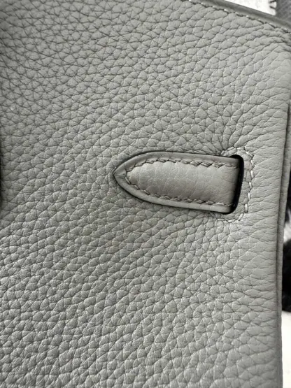 Replica Hermes Birkin 25cm 0L Gris Meyer Handmade Hand Stitching Togo Gold #3528 - Image 3