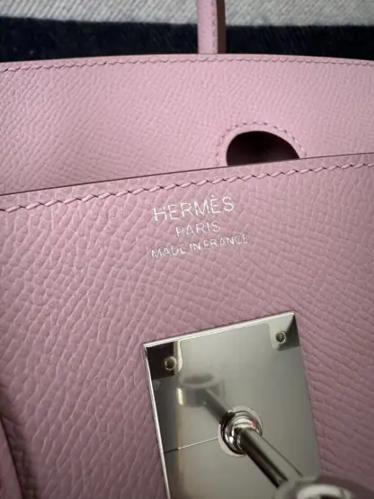 Replica Hermes Birkin 30cm 3Q Pink Handmade Hand Stitching Epsom Gold #3524 - Image 6