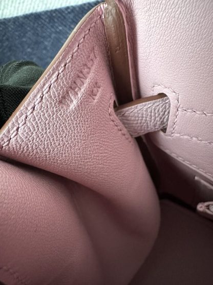 Replica Hermes Birkin 30cm 3Q Pink Handmade Hand Stitching Epsom Gold #3524 - Image 2