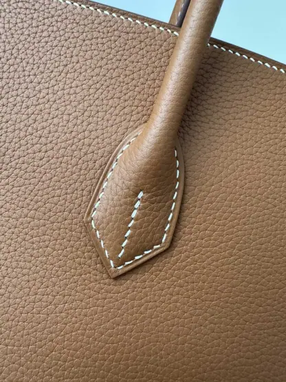 Replica Hermes Birkin 35 CC37 Gold Handmade Togo Gold #3533 - Image 4