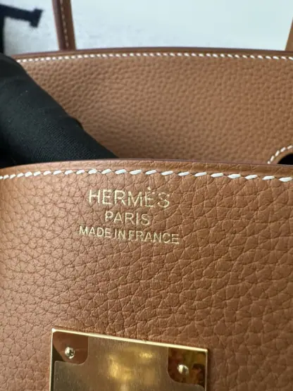 Replica Hermes Birkin 35 CC37 Gold Handmade Togo Gold #3533 - Image 5