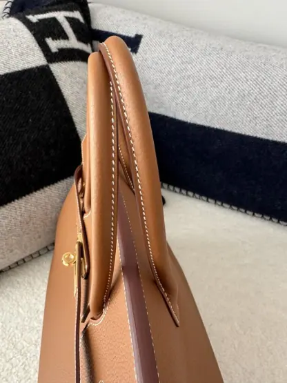 Replica Hermes Birkin 35 CC37 Gold Handmade Togo Gold #3533 - Image 10