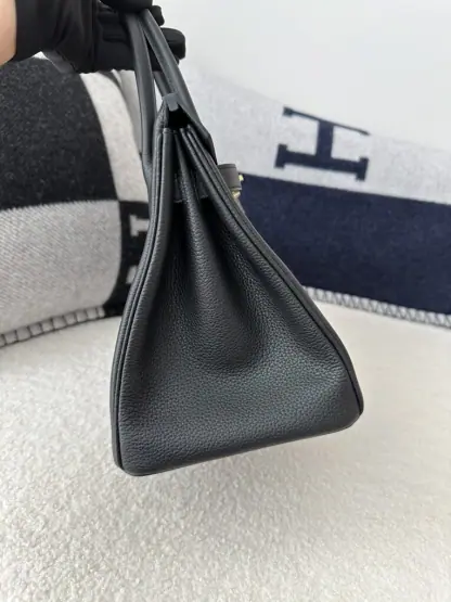 Replica Hermes Birkin 25cm CC89 Noir Handmade Hand Stitching Togo Gold Hardware #3507 - Image 8