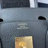 Replica Hermes Birkin 25cm CC89 Noir Handmade Hand Stitching Togo Gold Hardware #3507 - Image 2