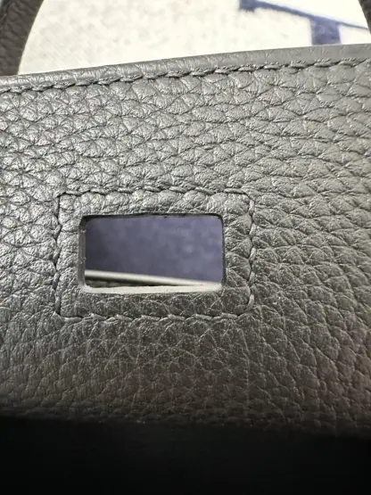 Replica Hermes Birkin 25cm CC89 Noir Handmade Hand Stitching Togo Gold Hardware #3507 - Image 5