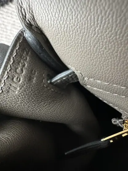 Replica Hermes Birkin 25cm CC8F Etain Handmade Hand Stitching Togo Gold Hardware #3508 - Image 2