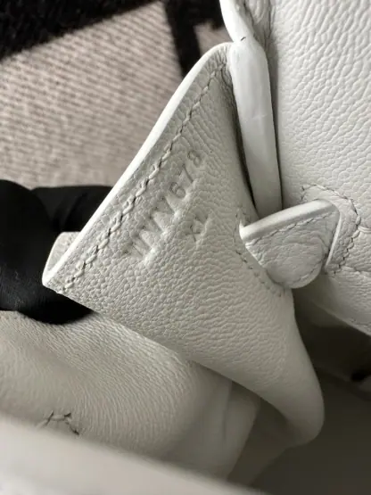 Replica Hermes Birkin 30cm 01 Blank Handmade Hand Stitching togo Sliver #3530 - Image 3