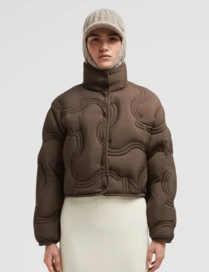 Replica Moncler Women's BERYL SHORT DOWN JACKET Brown 2024 #3745