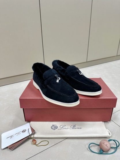 Replica Loro Piana 2024 Summer Charms Walk Loafers Full Black Vip Quality #3662 - Image 6