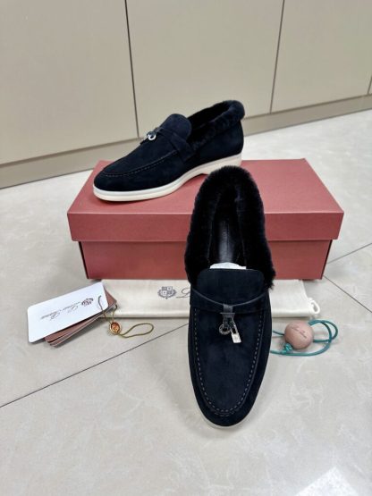 Replica Loro Piana 2024 Summer Charms Walk Loafers Full Black Vip Quality #3662 - Image 7
