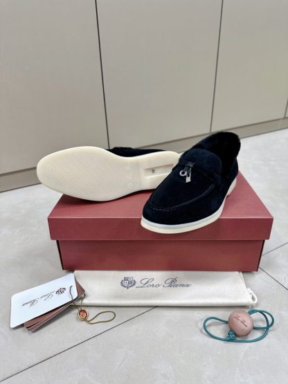 Replica Loro Piana 2024 Summer Charms Walk Loafers Full Black Vip Quality #3662 - Image 9