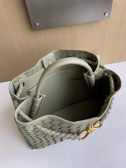 Replica Bottega Veneta Medium Andiamo Tote Bag Top handle bag Travertine #3640 - Image 5