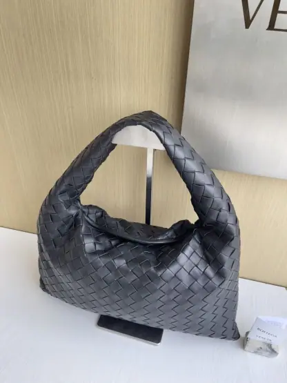Replica Bottega Veneta Small Hop Black Shoulder Bag Calf Leather #3697 - Image 7