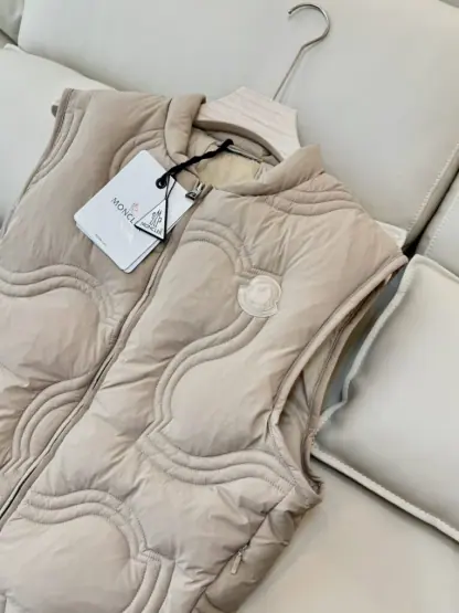 Replica Moncler Women's DRUZY DOWN GILET Beige 2024 #3744 - Image 9