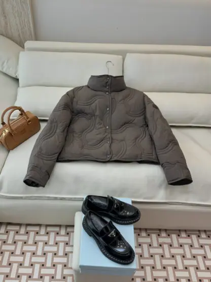 Replica Moncler Women's BERYL SHORT DOWN JACKET Brown 2024 #3745 - Image 10