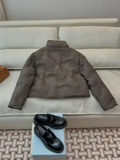 Replica Moncler Women's BERYL SHORT DOWN JACKET Brown 2024 #3745 - Image 9