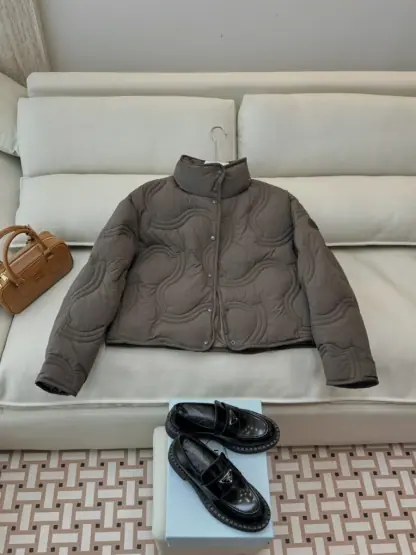 Replica Moncler Women's BERYL SHORT DOWN JACKET Brown 2024 #3745 - Image 6