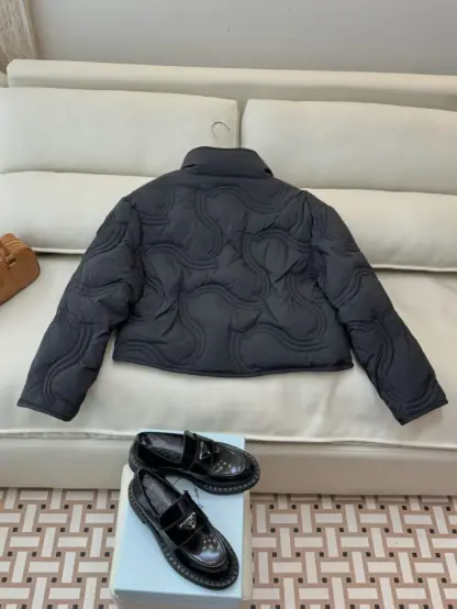 Replica Moncler Women's BERYL SHORT DOWN JACKET Black 2024 #3746 - Image 6