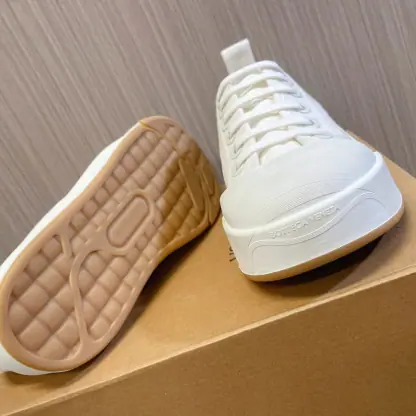 Replica Bottega Veneta Vulcan Platform Sneaker Women's Canvas lace-up platform sneaker #3696 - Image 8