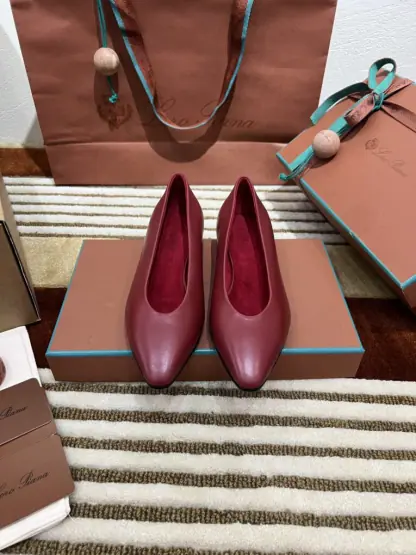 Loro Piana 2024 Rebecca Ballerinas Calfskin Women's Loafer Camu Fruit Highend Quality #3624 - Image 2