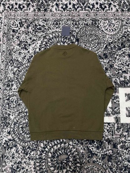 Replica Louis Vuitton Men's Cotton Signature Crewneck Olive 1AFJHB #3607 - Image 5