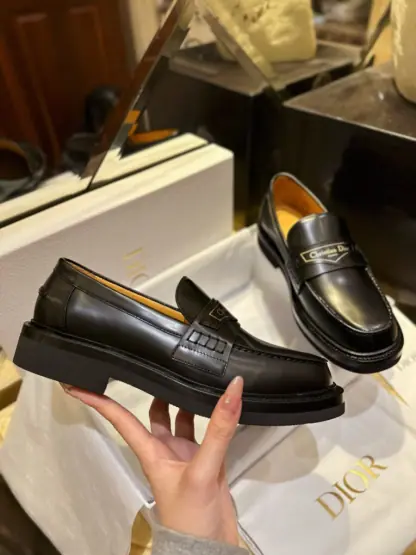 Replica Dior Boy Platform Loafer Women's Shoes Real Leather Shoes #3718 - Image 15