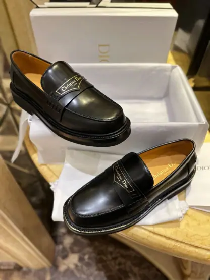 Replica Dior Boy Platform Loafer Women's Shoes Real Leather Shoes #3718 - Image 16