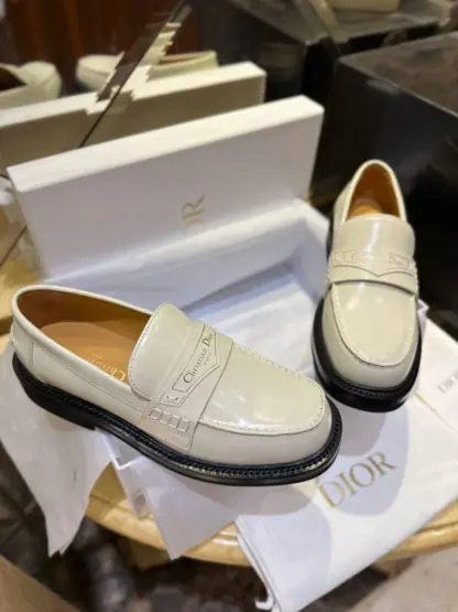Replica Dior Boy Platform Loafer Women's Shoes Real Leather Shoes #3719 - Image 13