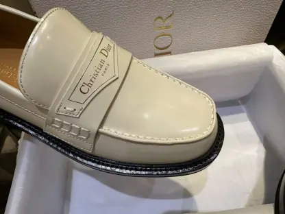 Replica Dior Boy Platform Loafer Women's Shoes Real Leather Shoes #3719 - Image 5