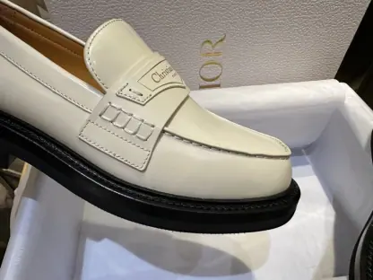 Replica Dior Boy Platform Loafer Women's Shoes Real Leather Shoes #3719 - Image 4