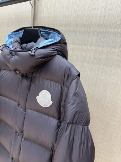 Replica Moncler Men's CYCLONE 2-IN-1 DOWN JACKET DARK BROWN 2024 #3747 - Image 3