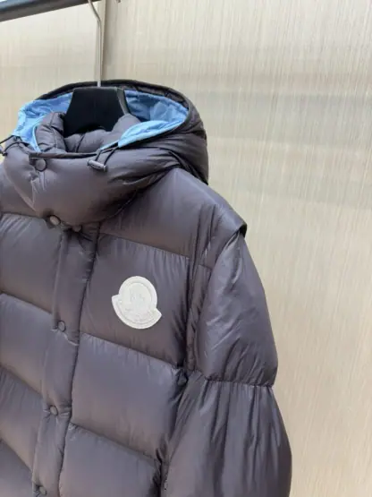 Replica Moncler Men's CYCLONE 2-IN-1 DOWN JACKET DARK BROWN 2024 #3747 - Image 3