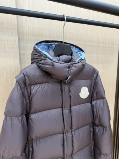 Replica Moncler Men's CYCLONE 2-IN-1 DOWN JACKET DARK BROWN 2024 #3747 - Image 7