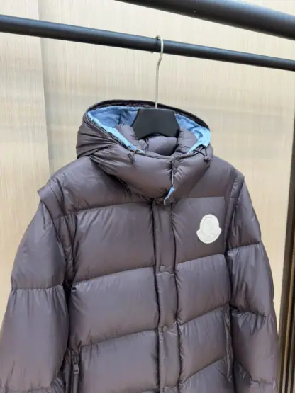 Replica Moncler Men's CYCLONE 2-IN-1 DOWN JACKET DARK BROWN 2024 #3747 - Image 7