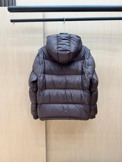 Replica Moncler Men's CYCLONE 2-IN-1 DOWN JACKET DARK BROWN 2024 #3747 - Image 9