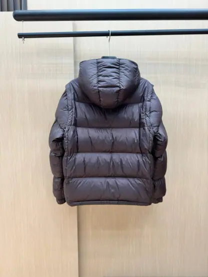 Replica Moncler Men's CYCLONE 2-IN-1 DOWN JACKET DARK BROWN 2024 #3747 - Image 9