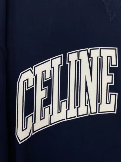 Replica Women's Oversized Celine Sweatshirt in Cotton Fleece #3600 - Image 10